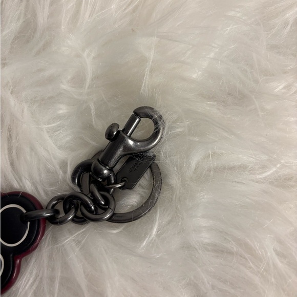 Coach Black & Red Mickey Mouse Key Holder / Key Charm - Picture 3 of 5